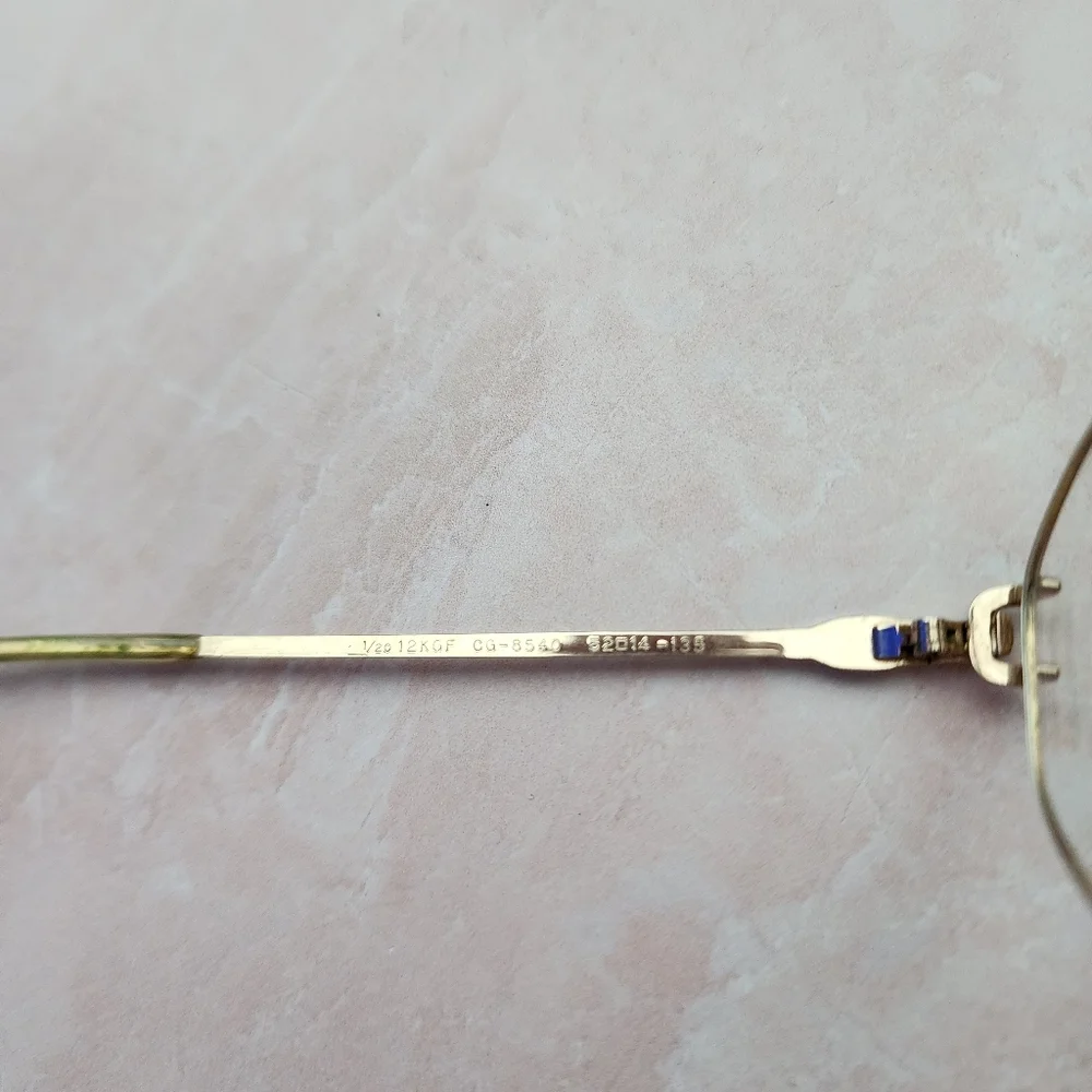 CELINE x VINTAGE 12K Gold Filled‎ Oval Glasses Frames style 8560